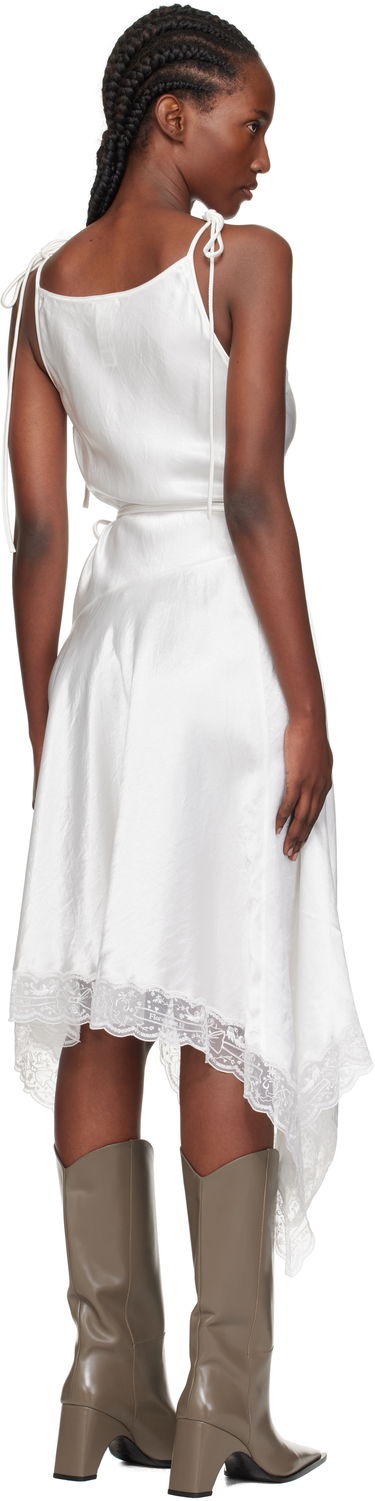 Pокля Acne Studios Acne Studios Satin Lace Midi Dress Бяло | A20862-, 2