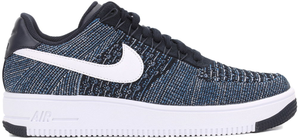 Кецове и обувки Nike Air Force 1 Low Flyknit Синьо | 817419-400, 0