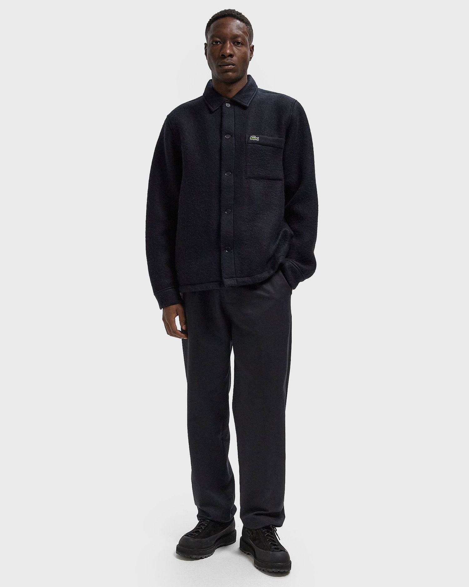 Яке Lacoste Woven Collared Button-Front Chest Pocket Shirt Jacket Тъмно синьо | CH8997-HDE, 1