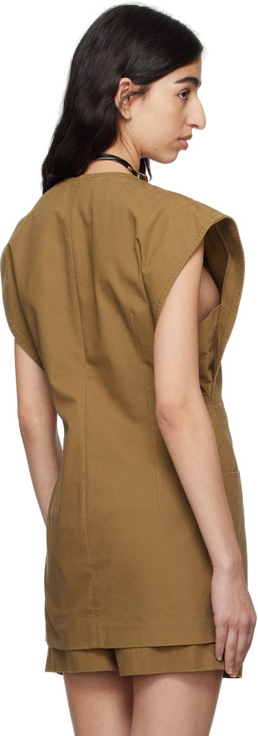 Жилетка ISABEL MARANT Isabel Marant Falila Cotton Canvas Vest Кафяво | GI0053FA-C2F01I, 2