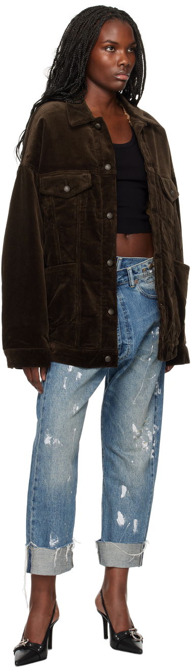 Яке R13 R13 Lacey Corduroy Trucker Jacket Кафяво | R13WD210-D259A, 3
