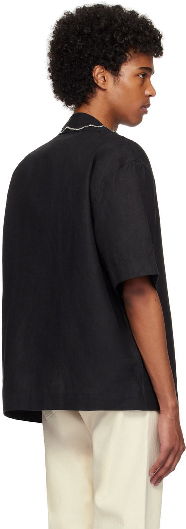 Риза Róhe Hand Embroidered Short Sleeve Shirt Черно | 314-19-084, 2