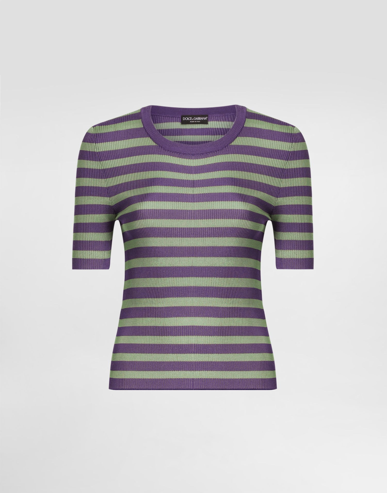 Пуловер Dolce & Gabbana Dolce & Gabbana Striped Short Sleeve Sweater Лилаво | FXXAAZJAIRRV9644, 0