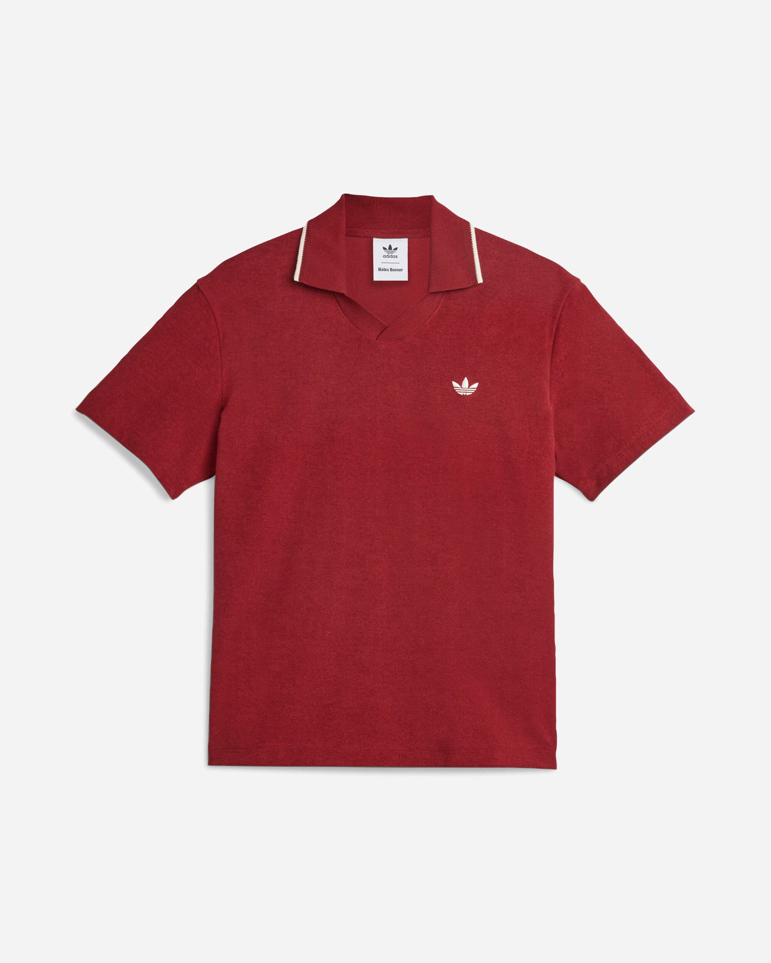 Поло тениска adidas Originals Wales Bonner Terry Polo Shirt Червено | JW1122, 1