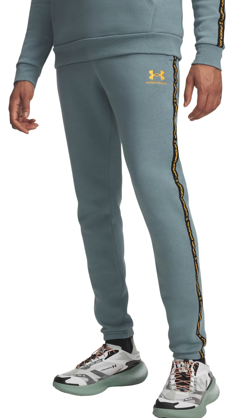 Спортни панталони Under Armour Icon Fleece Jogger Taping Тюркоазено | 1389358-587