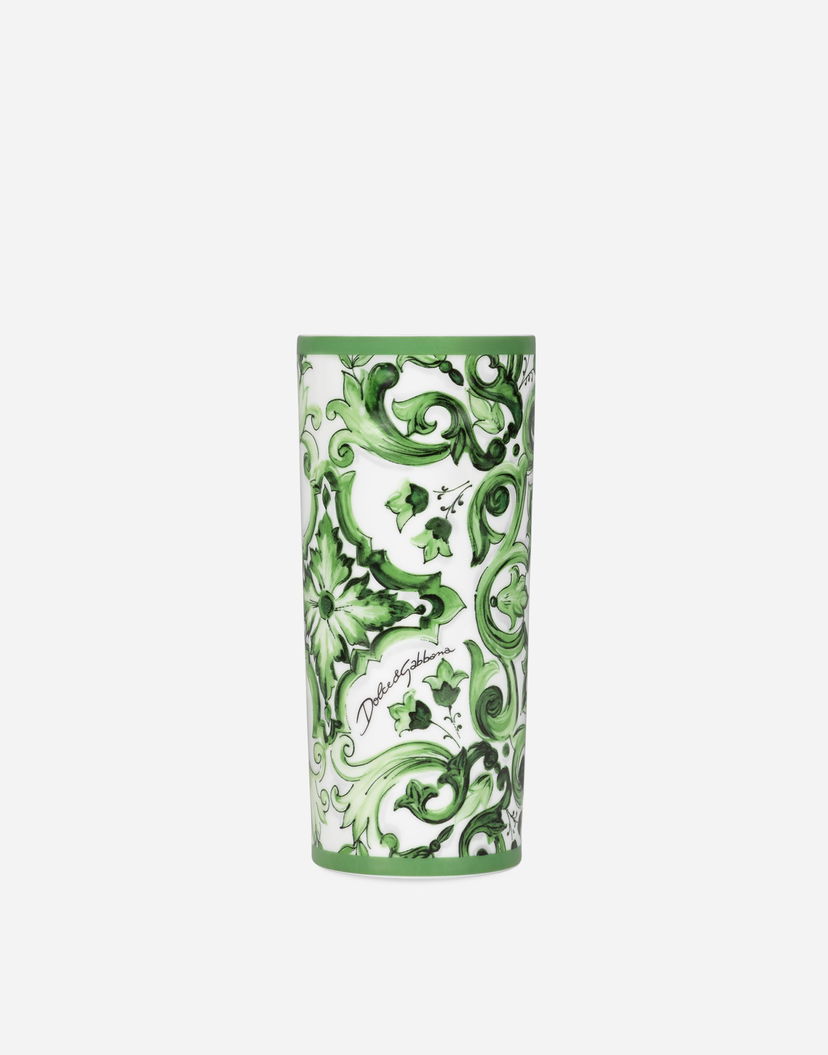 Домашен декор Dolce & Gabbana Ornate Pattern Cylindrical Porcelain Vase Многоцветен | TCC196TCAMZUV011