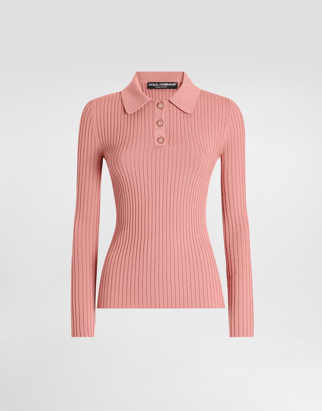 Dolce & Gabbana Women's Ribbed Knit Polo Sweater