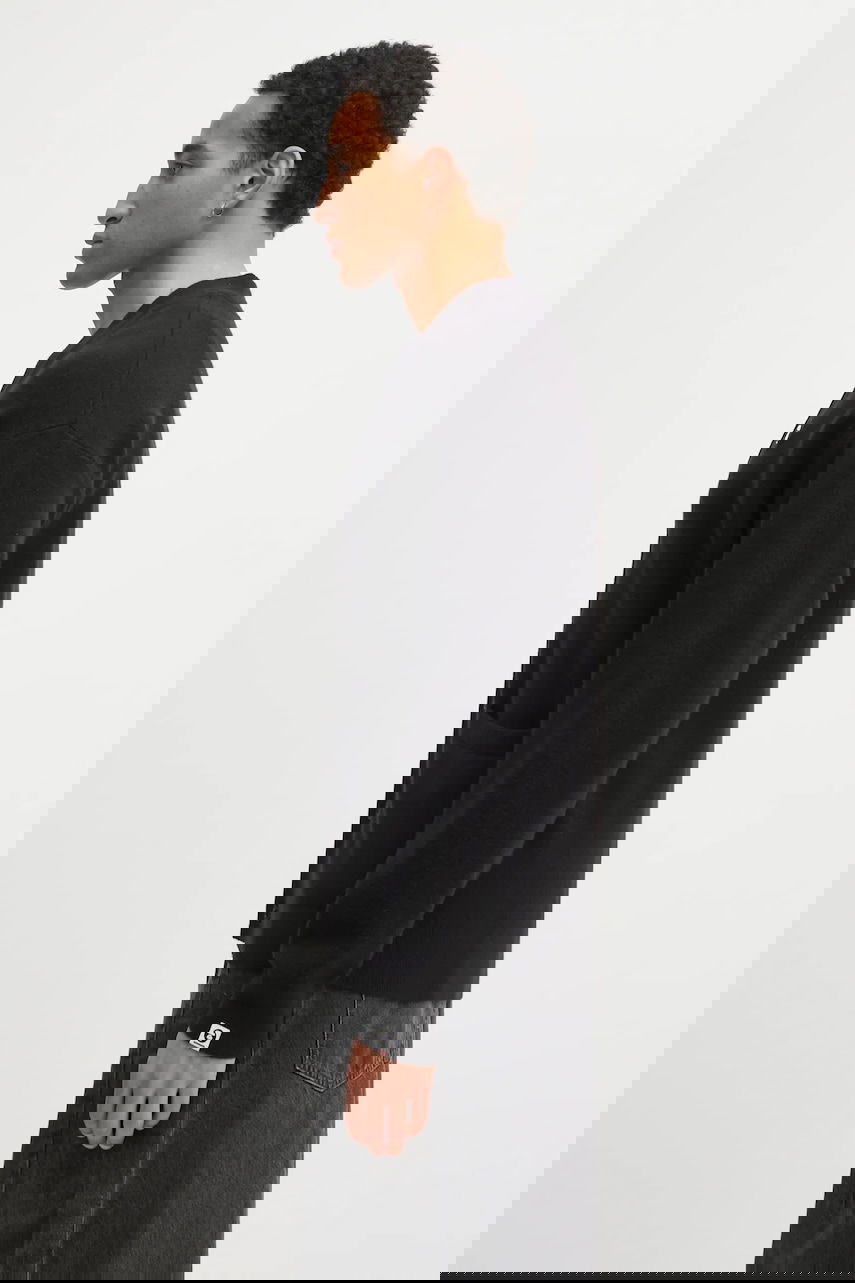 Пуловер AAPE by A Bathing Ape AAPE Now V-Neck Button-Front Cardigan Черно | AAPKNMC356XXP, 1