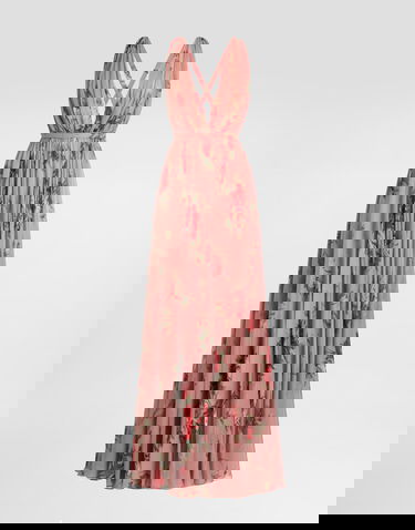 Pокля Dolce & Gabbana Rose Bouquet-print Chiffon Maxi Dress Многоцветен | F6ZA1TIS11FHF5ZN, 0