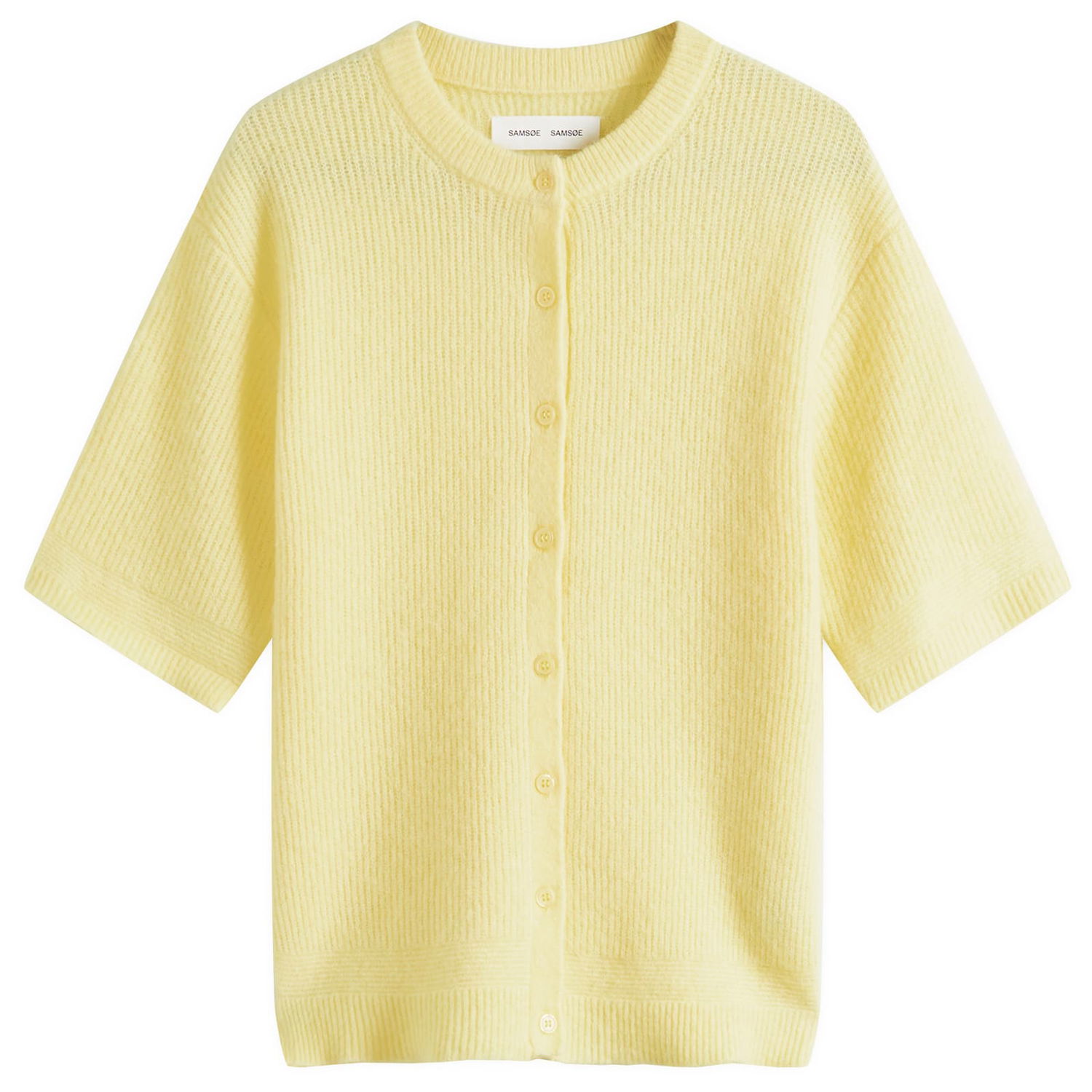 Пуловер Samsoe Samsoe Samsøe Samsøe Saanouria Short Sleeve Cardigan Жълто | F25200115-110619TCX, 0