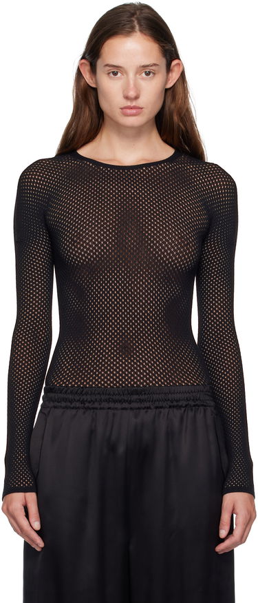 боди WARDROBE.NYC Rosie Huntington-Whiteley Edition Web Long Sleeve Bodysuit Черно | W1107R18KN, 0