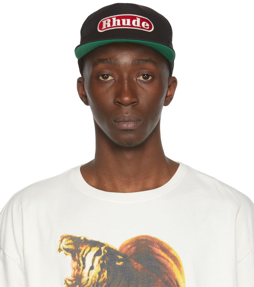Шапка с козирка Rhude Pit Stop Trucker Cap Черно | RHPF22HA15360372