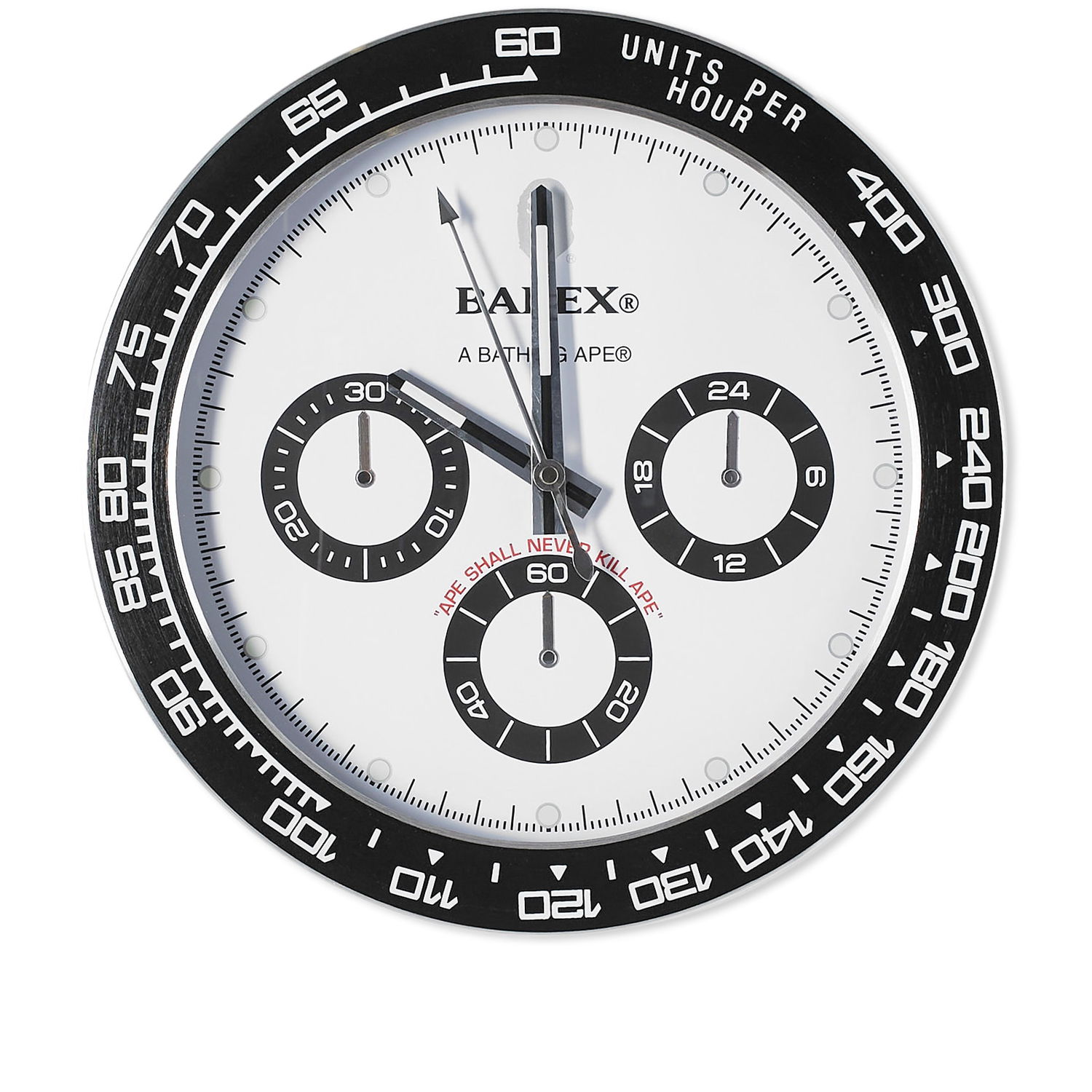 Домашен декор BAPE A Bathing Ape Type 4 Bapex Wall Clock Черно | 001GDH801021M-BLK, 0