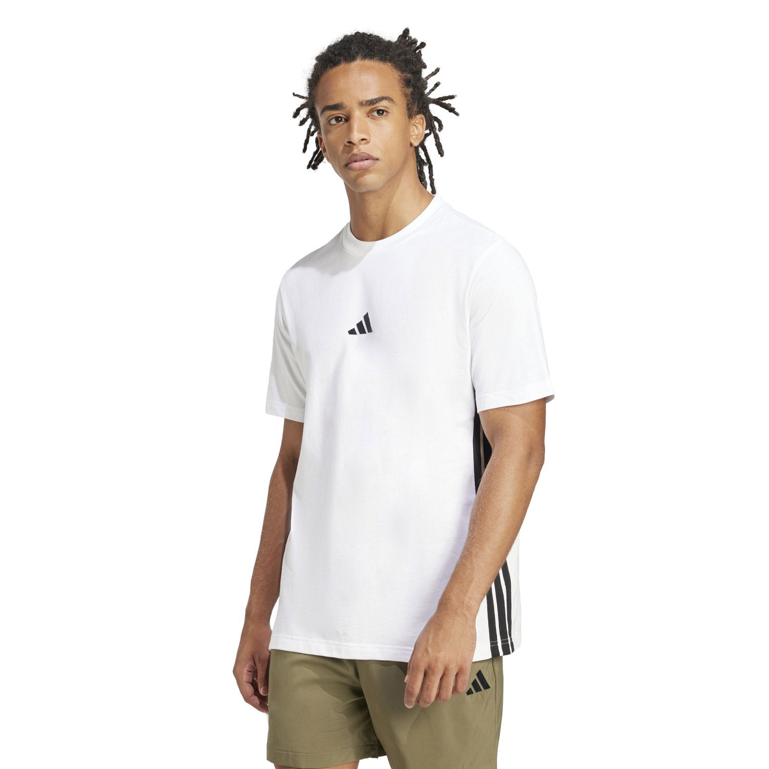 Тениска adidas Performance 3S SJ T-Shirt Бяло | JE6388, 1