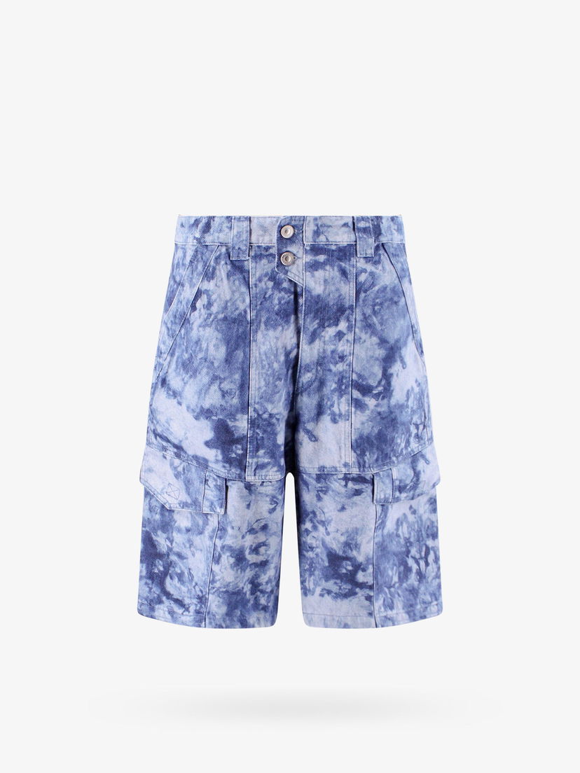 Къси панталони ISABEL MARANT Blue Tie Dye Denim Cargo Shorts Синьо | SH0045HAA1H31H30BU