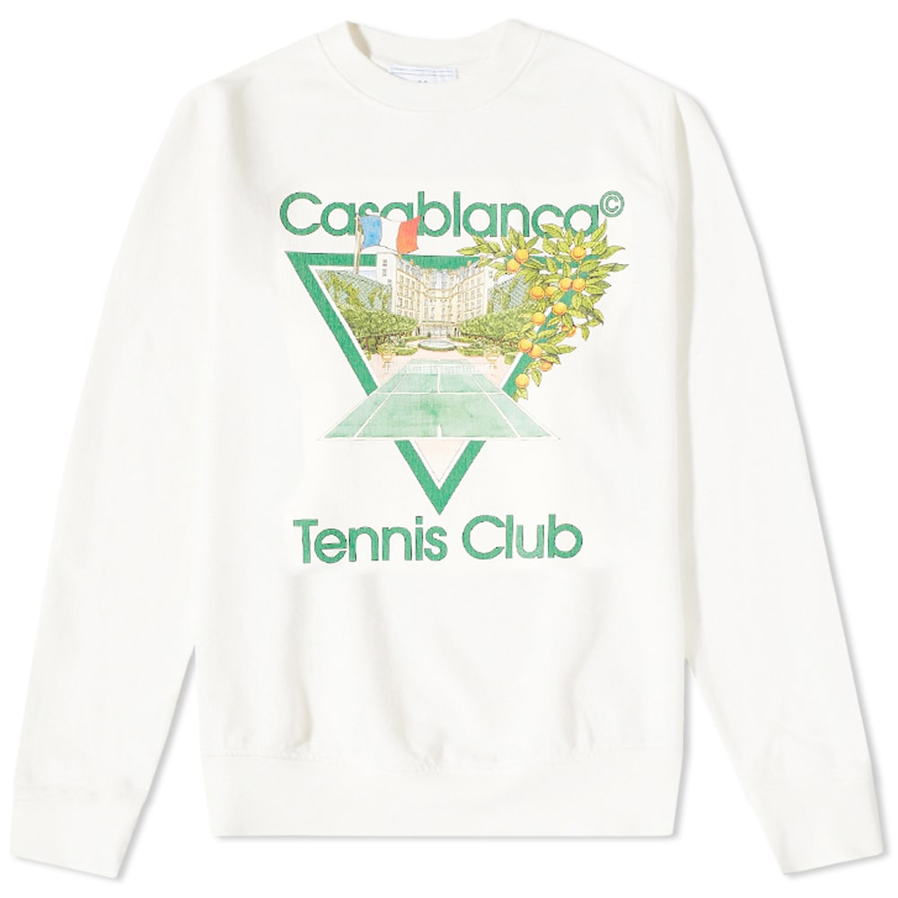 Суитчър Casablanca Tennis Club Graphic Print Crewneck Sweatshirt Бяло | MF22-JTP-001-06, 0