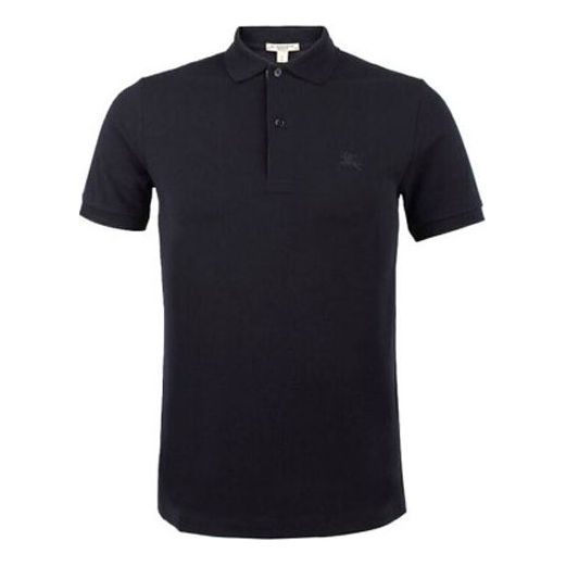 Поло тениска Burberry Burberry Classic Embroidered Cotton Polo Shirt Тъмно синьо | 80045811