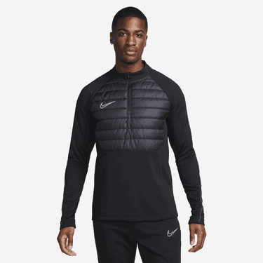 Суитчър Nike Academy Winter Warrior Therma-FIT 1/2-Zip Soccer Top Черно | FB6816-010, 0
