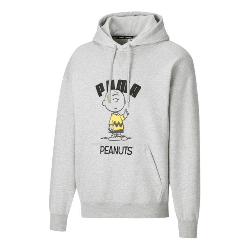 Суитчър Puma x Peanuts Crossover Fleece Hoodie Сиво | 530614-04, 0