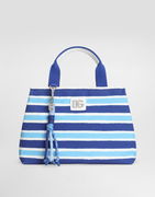 Dolce & Gabbana Striped Canvas Handbag with Rope Charm