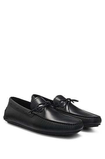 Облекло и аксесоари BOSS Leather Moccasins with Driver Sole Черно | 50541771