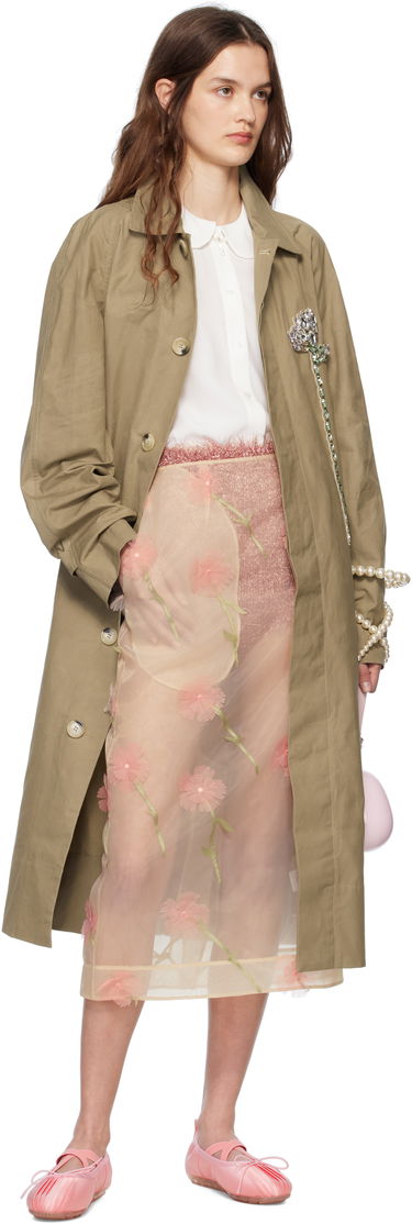 Тренчкот Simone Rocha Simone Rocha Embellished Carnation Car Coat Бежово | 2068DB-W 1247, 4