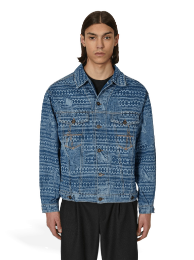 Яке Ahluwalia Kampala Denim Jacket Синьо | M-AHLU-DE001-SS23-FA6  LI