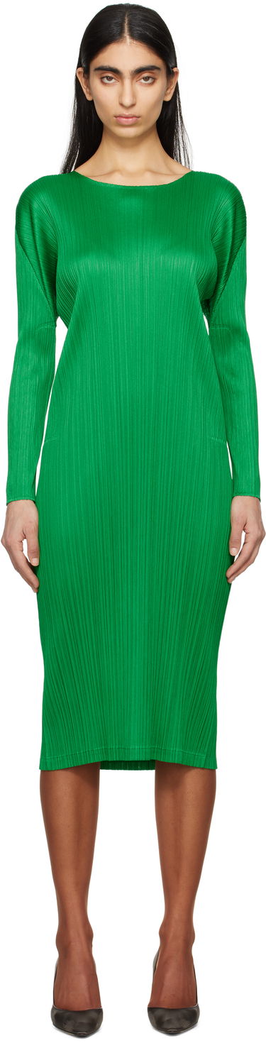 Pокля Pleats Please Issey Miyake Issey Miyake Pleats Please Monthly Colors Midi Dress Зелено | PP56JH126, 0