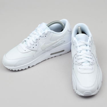 Кецове и обувки Nike Air Max 90 Leather "White" GS Бяло | 833412-100, 2