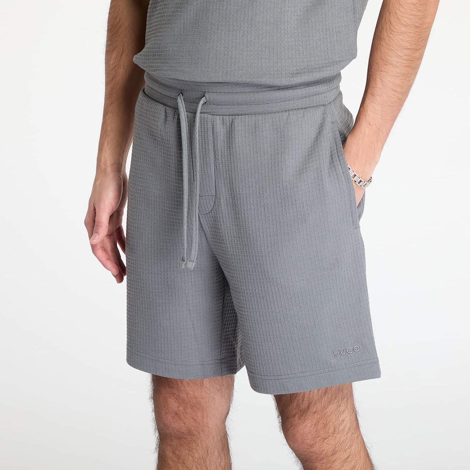 Къси панталони BOSS Hugo Boss Austin Waffle Shorts Сиво | 50532023-086, 1