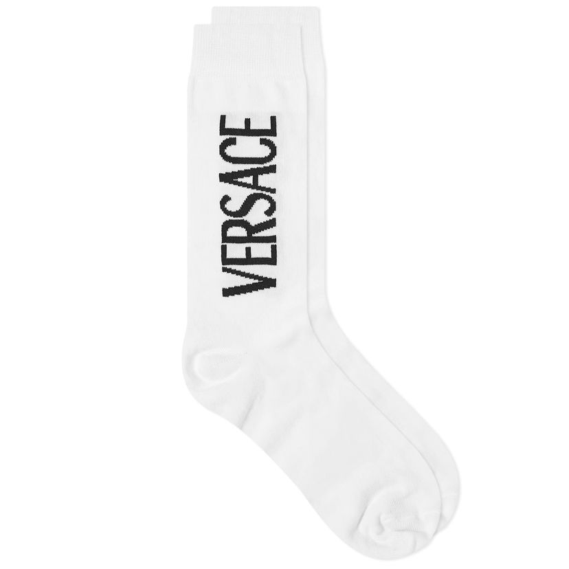 Бельо и чорапи Versace Men's Logo Sock White/Black Бяло | 1008835-1A07875-2W020