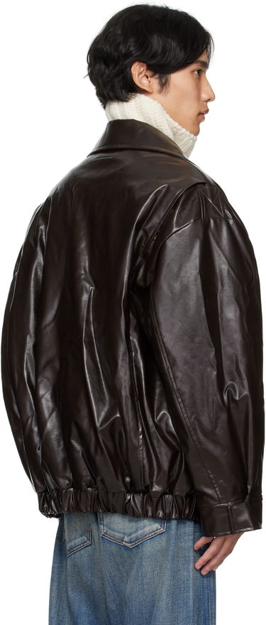 Яке Maison Margiela MM6 Maison Margiela Sports Faux-Leather Jacket Кафяво | SH0AM0065 M35465, 2