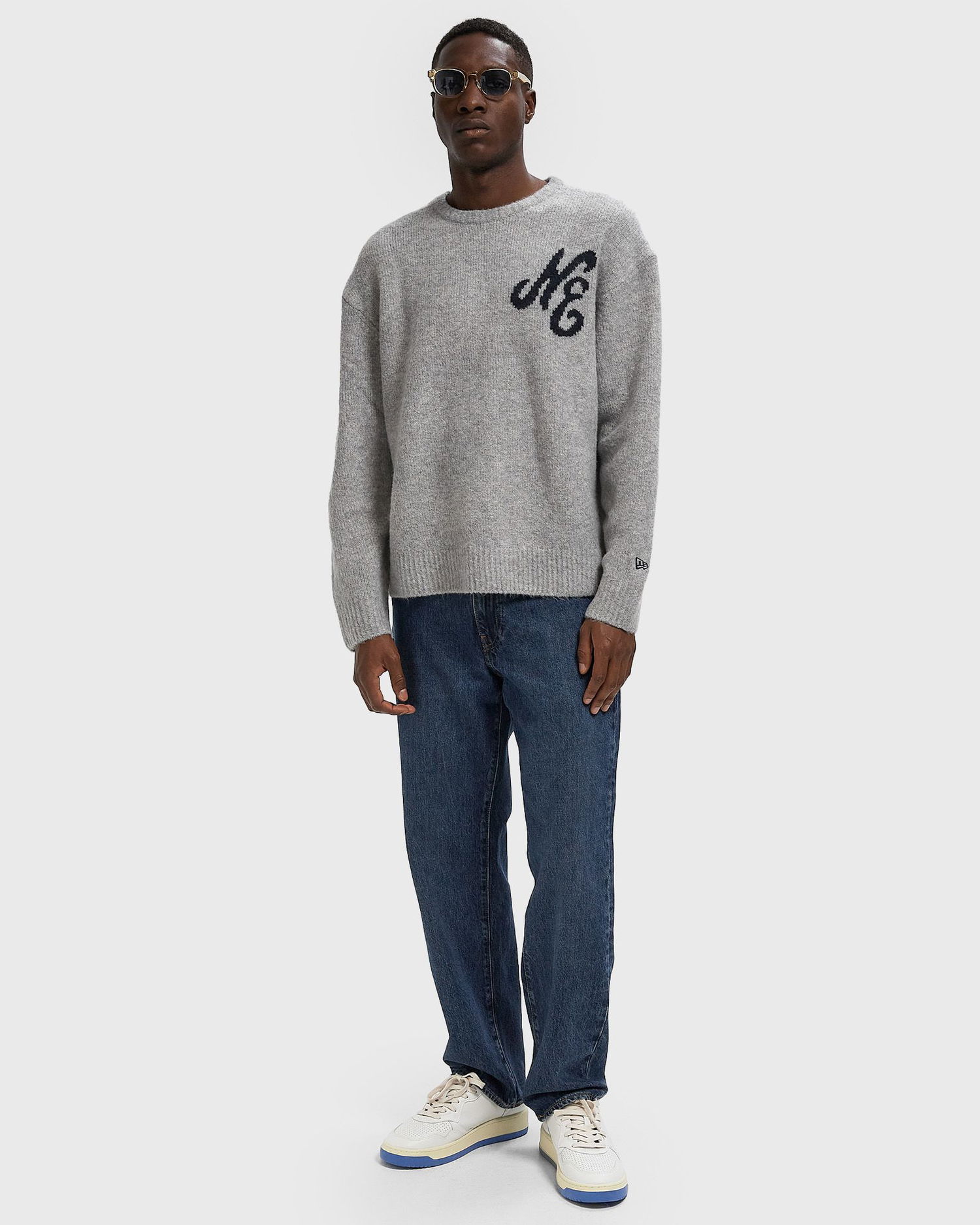Пуловер New Era NE Knit Sweater Сиво | 60684380, 1