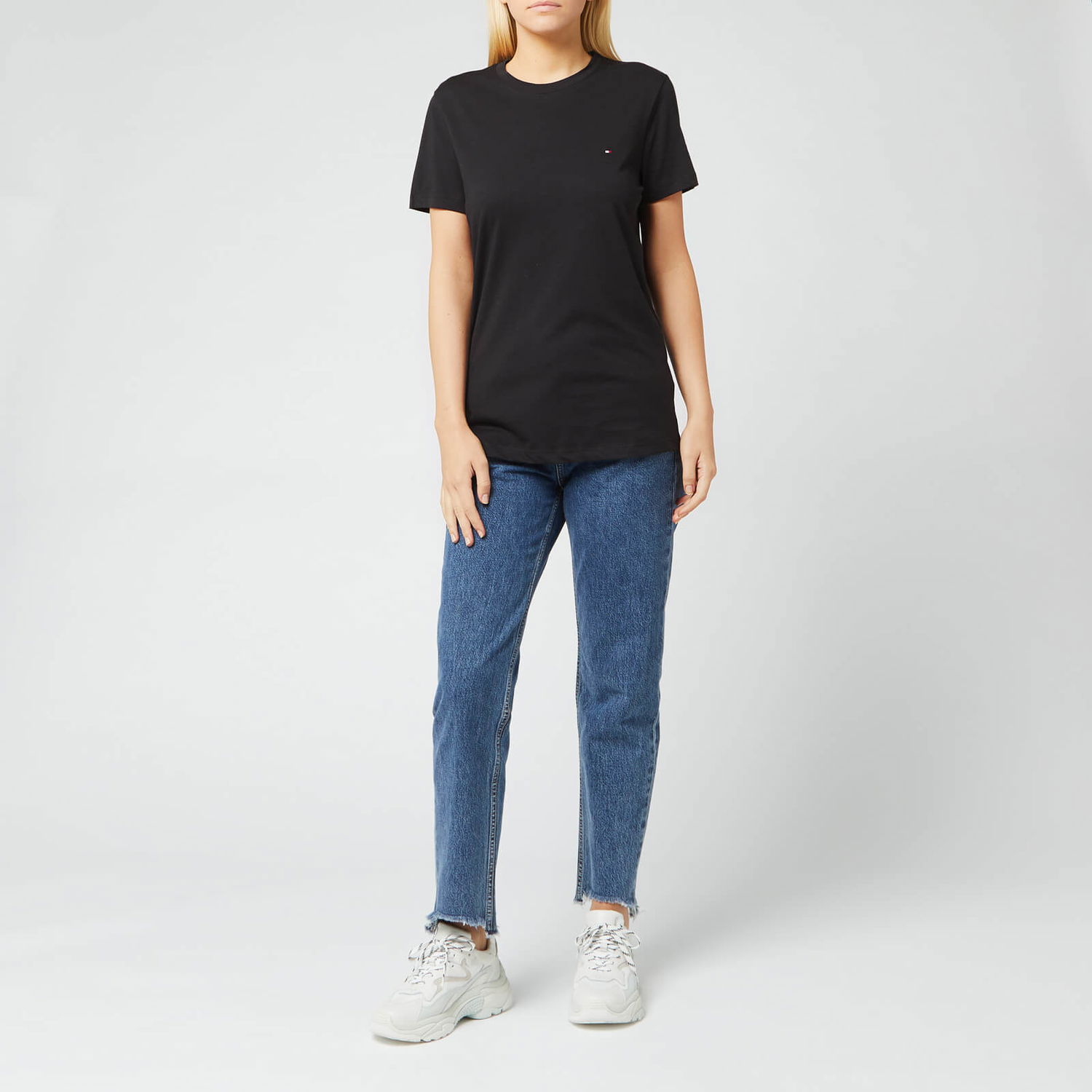 Тениска Tommy Hilfiger Women's Heritage Crew Neck Черно | WW0WW22043017, 0