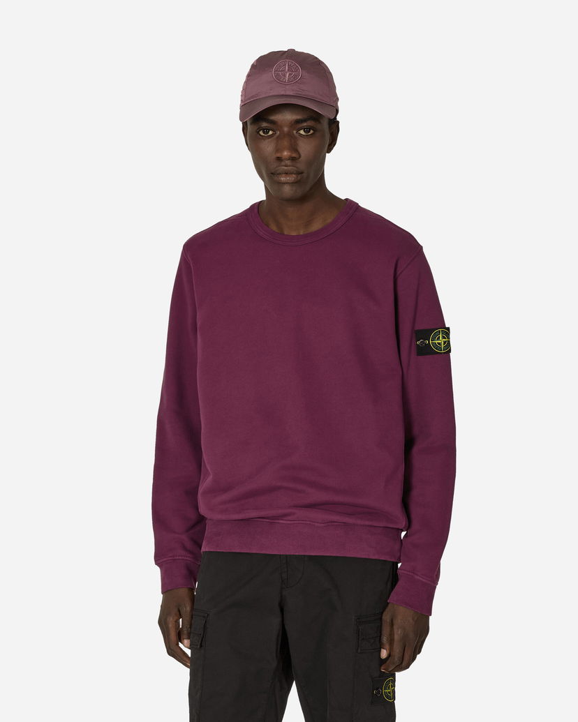 Суитчър Stone Island Garment Dyed Crewneck Sweatshirt Dark Burgundy Бургунди | 811562420 V0011