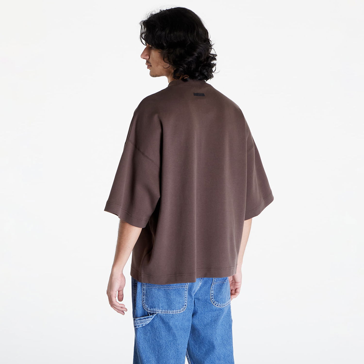 Тениска Nike Sportswear Tech Fleece Reimagined Oversized Short-Sleeve Tee Кафяво | FB8165-237, 1