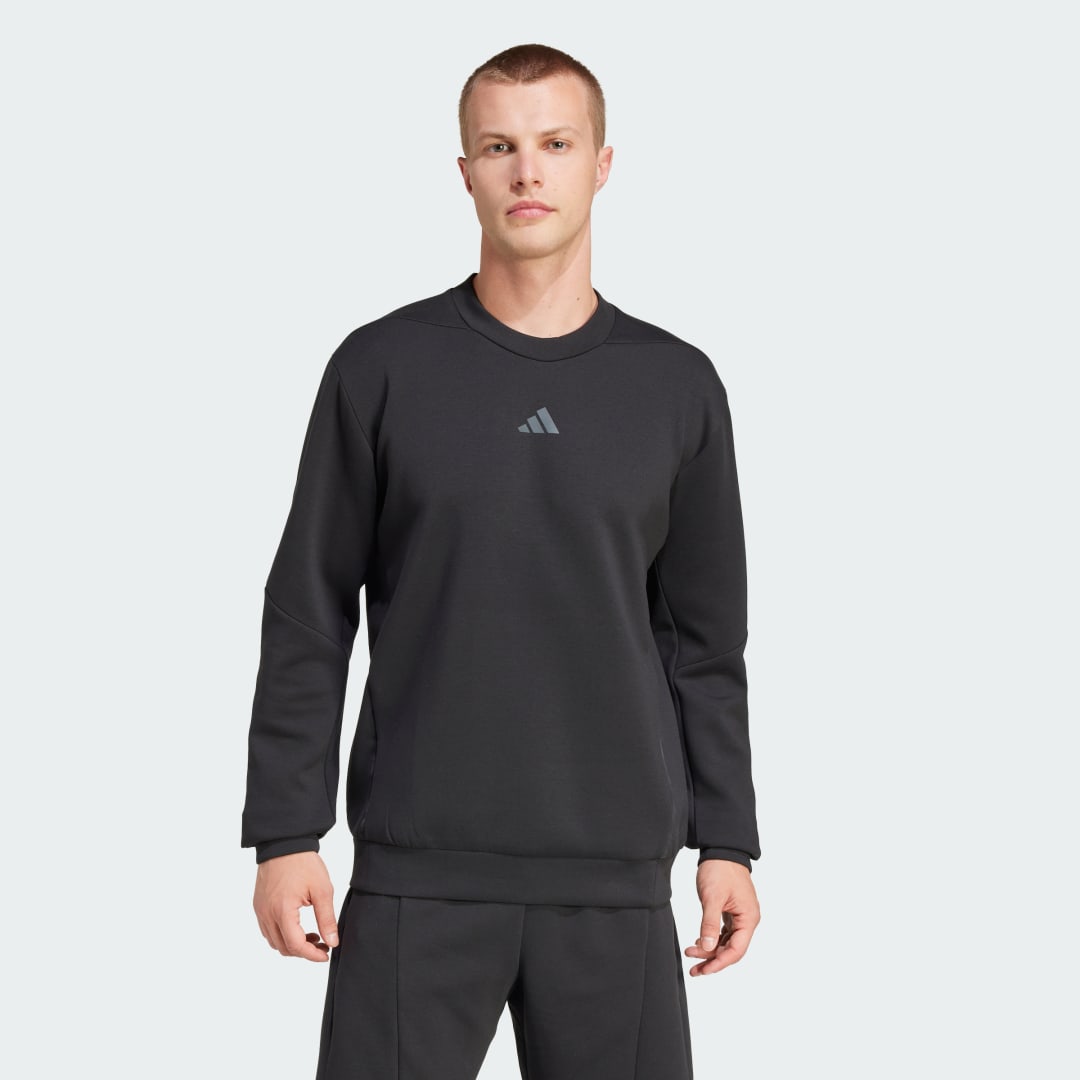 Суитчър adidas Performance Training Crew Sweatshirt Черно | JJ4642, 0
