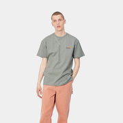 S/S American Script T-Shirt "Grey Heather"