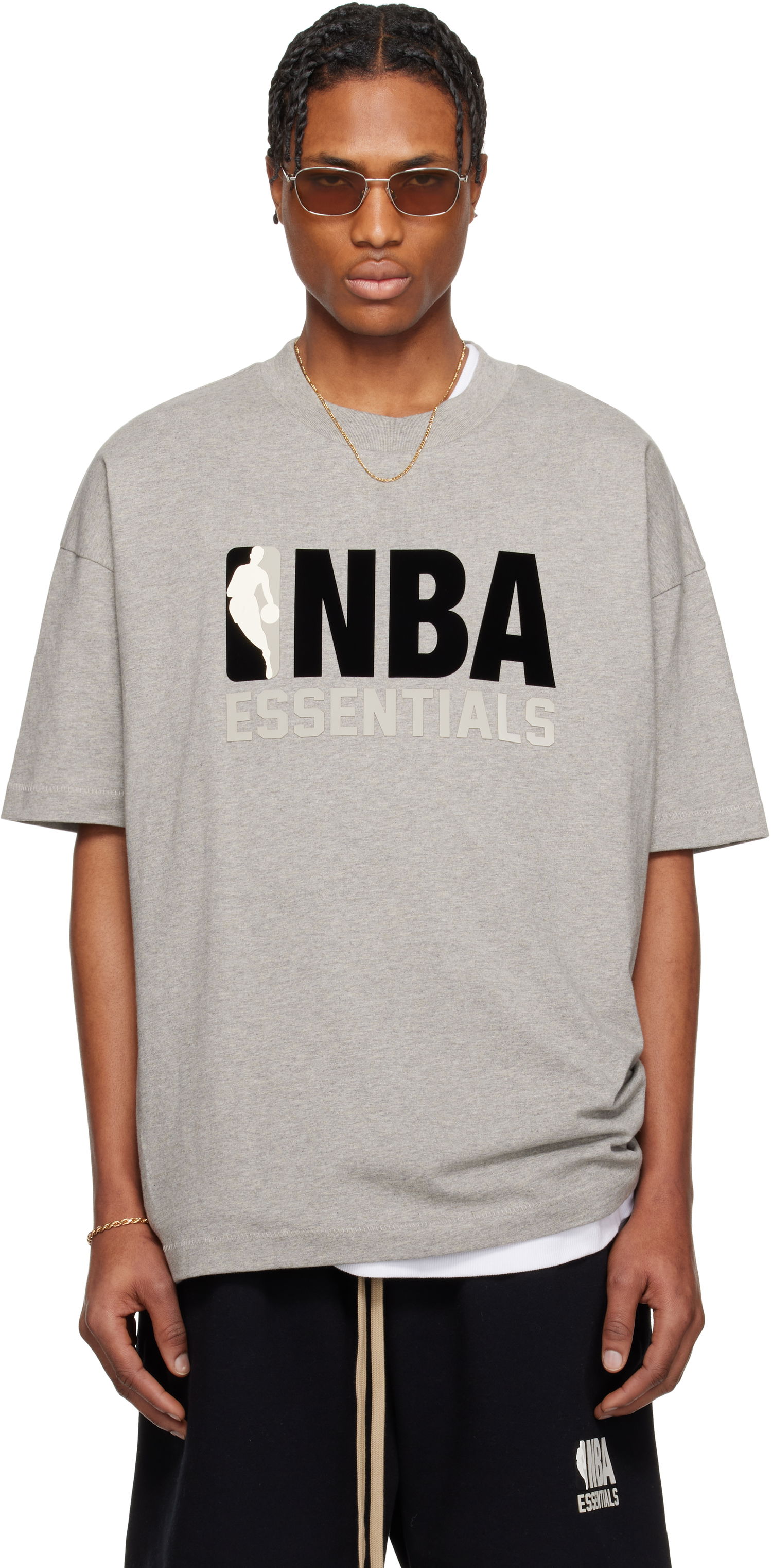 Тениска Fear of God Fear of God ESSENTIALS NBA Short Sleeve T-Shirt Сиво | 125AL244100F, 0