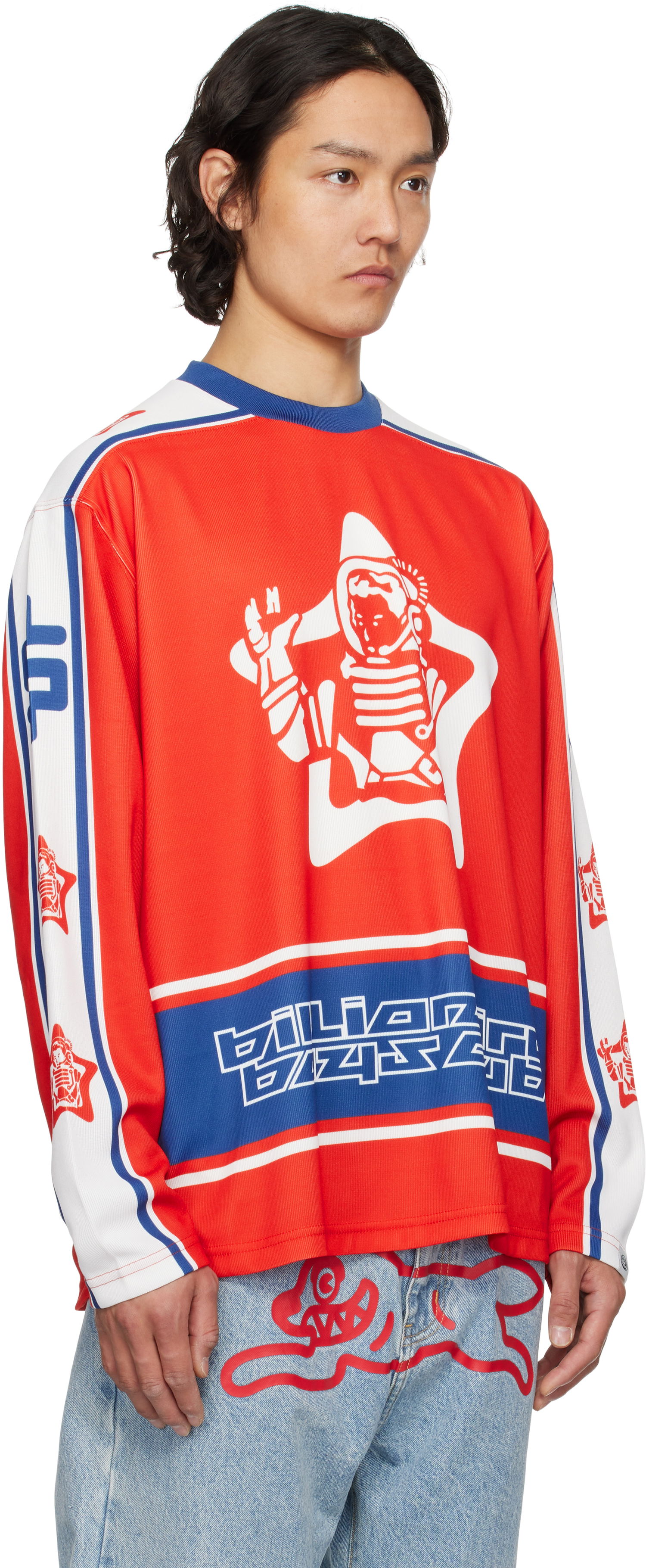 Фланелка BILLIONAIRE BOYS CLUB Billionaire Boys Club Astro Star Hockey T-Shirt Червено | B25152, 1