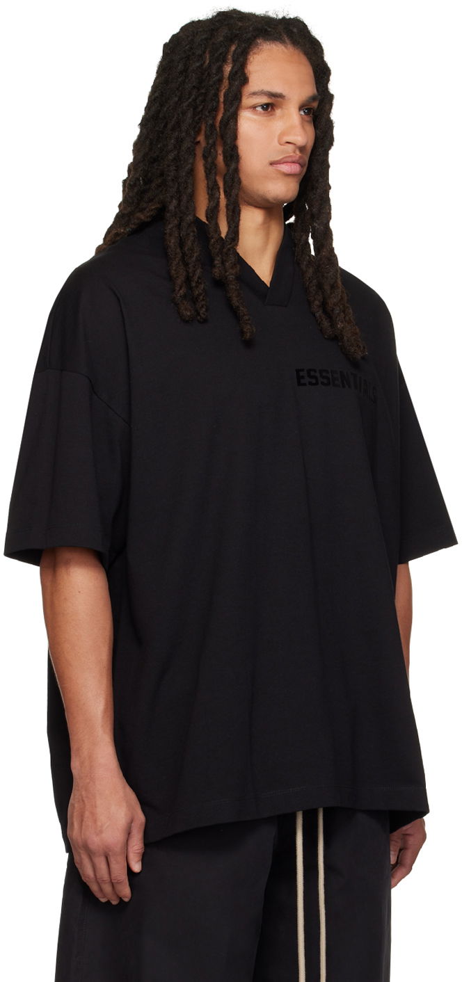 Тениска Fear of God Fear of God ESSENTIALS V-Neck T-Shirt Черно | 125SP234110F, 1