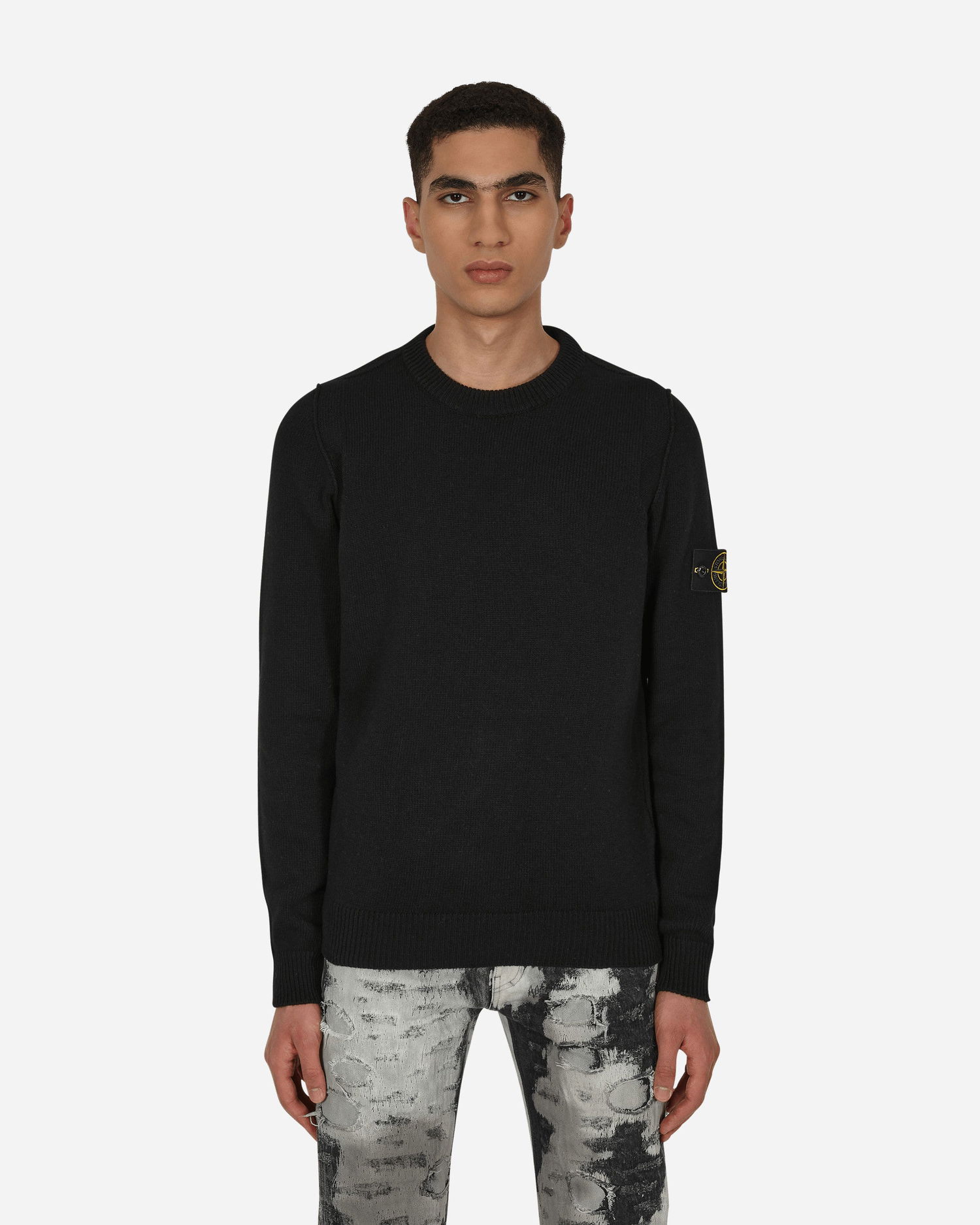 Пуловер Stone Island Lambswool Crewneck Черно | 7715508A3-V0029, 1