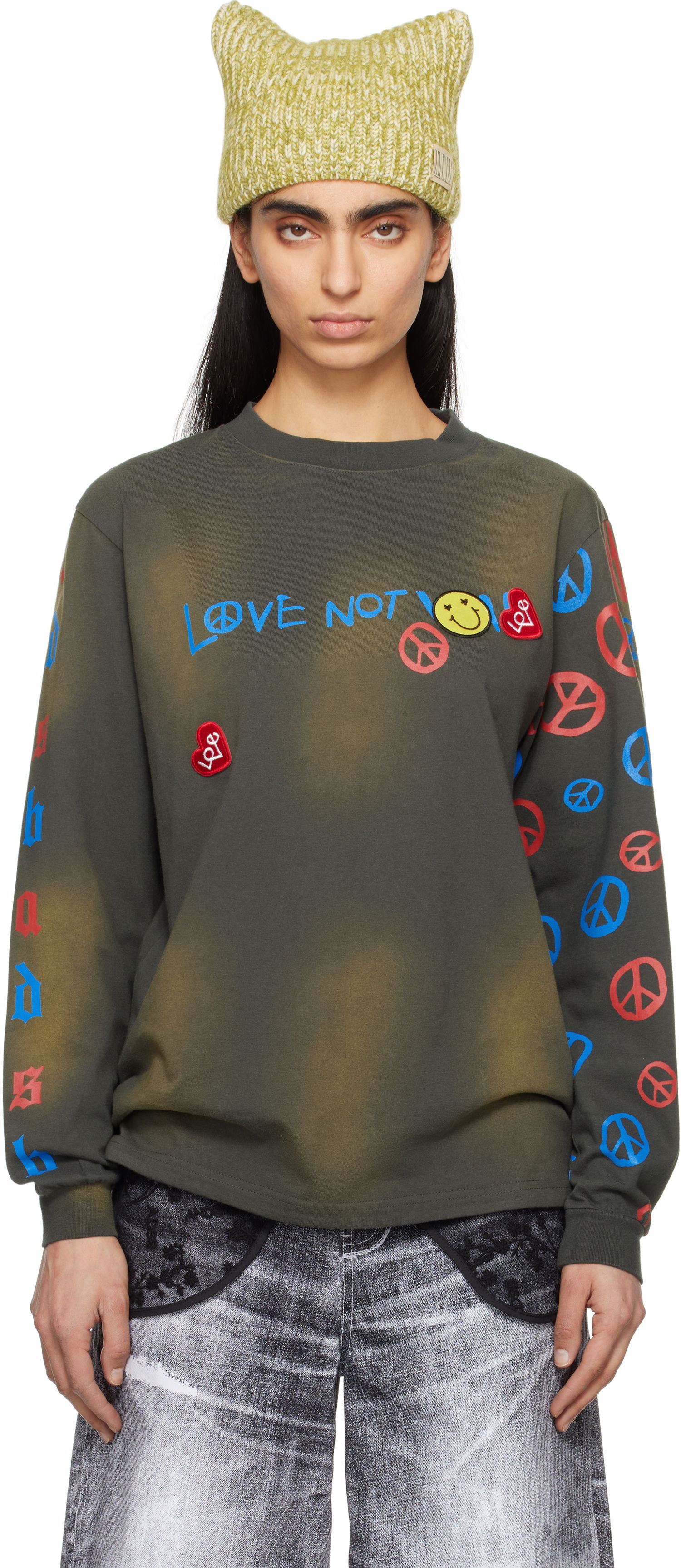 Тениска Andersson Bell Andersson Bell 'Love Not War' Long Sleeve T-shirt Зелено | atb1254u, 0