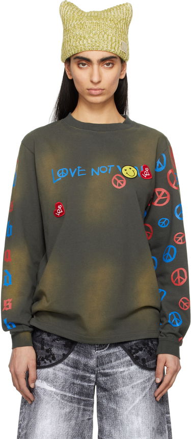 Тениска Andersson Bell Andersson Bell 'Love Not War' Long Sleeve T-shirt Зелено | atb1254u, 0