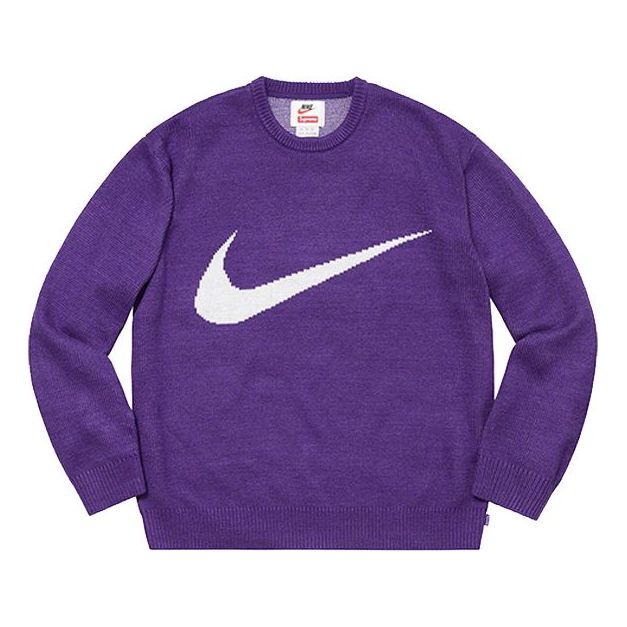 Пуловер Supreme Swoosh Crossover Sweater Лилаво | SUP-SS19-10136
