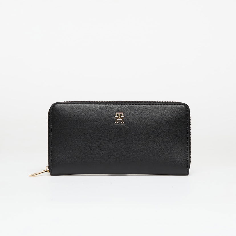 Портфейл Tommy Hilfiger Wallet TH Monogram Zip-Around Wallet Black Universal Черно | AW0AW17744 BDS