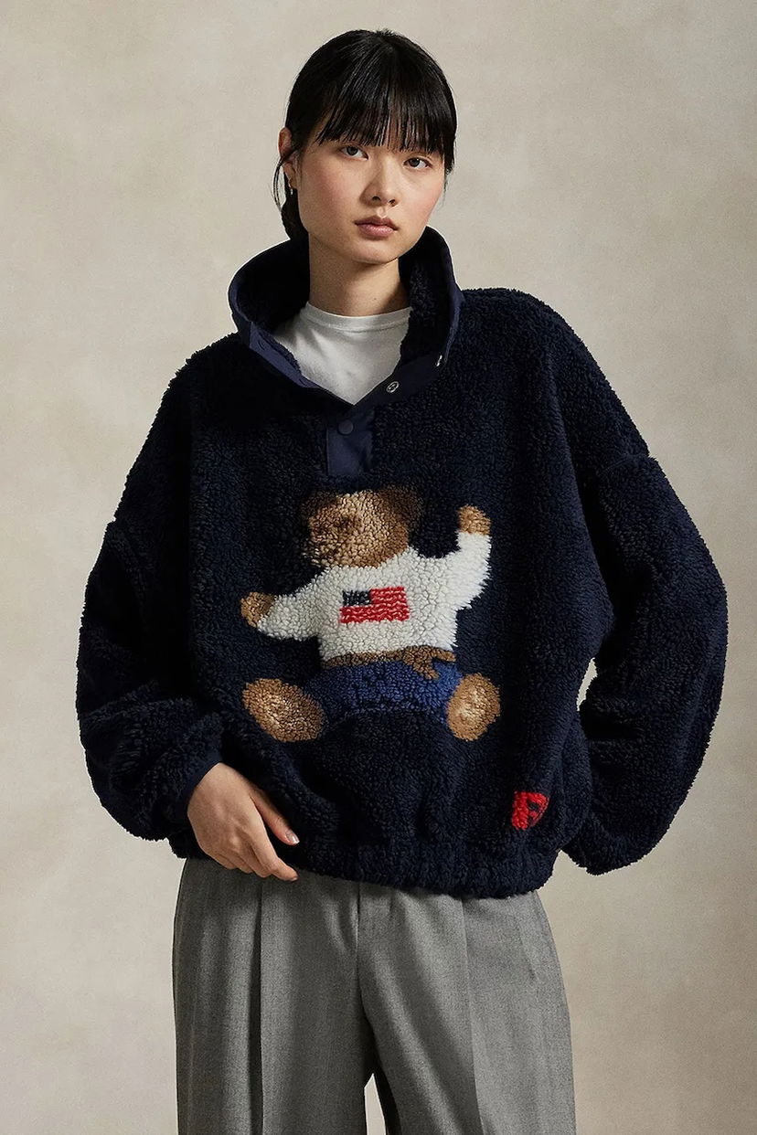 Суитчър Polo by Ralph Lauren Polo Ralph Lauren Fleece Pullover with Bear Тъмно синьо | 211971768