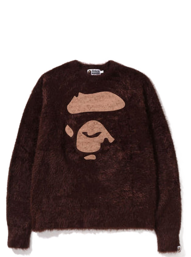 Пуловер BAPE Ape Face Knit Кафяво | 1I80-120-003