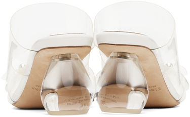 Аксесоари Simone Rocha Simone Rocha Beaded Perspex Heeled Sandals Бяло | LH12B 0743, 1