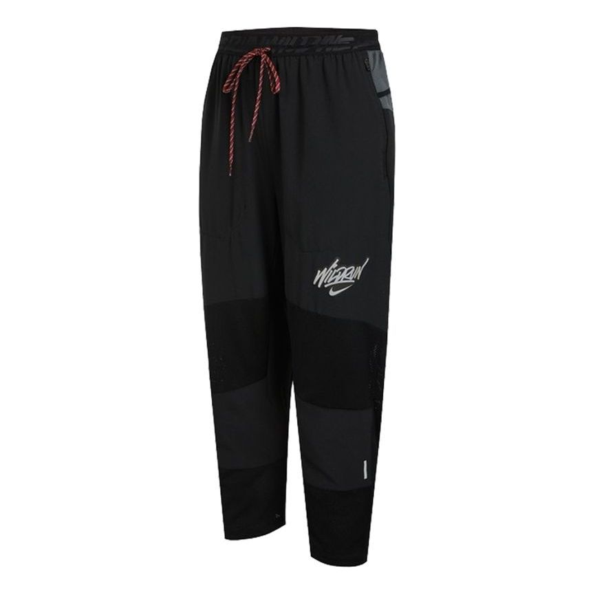Спортни панталони Nike Letter Print Pocket Splice Cropped Running Pants Черно | DA1153-010, 0